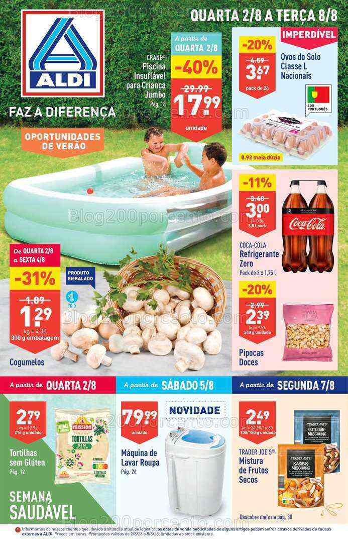 Antevisão Folheto ALDI Promoções de 2 a 8 agosto