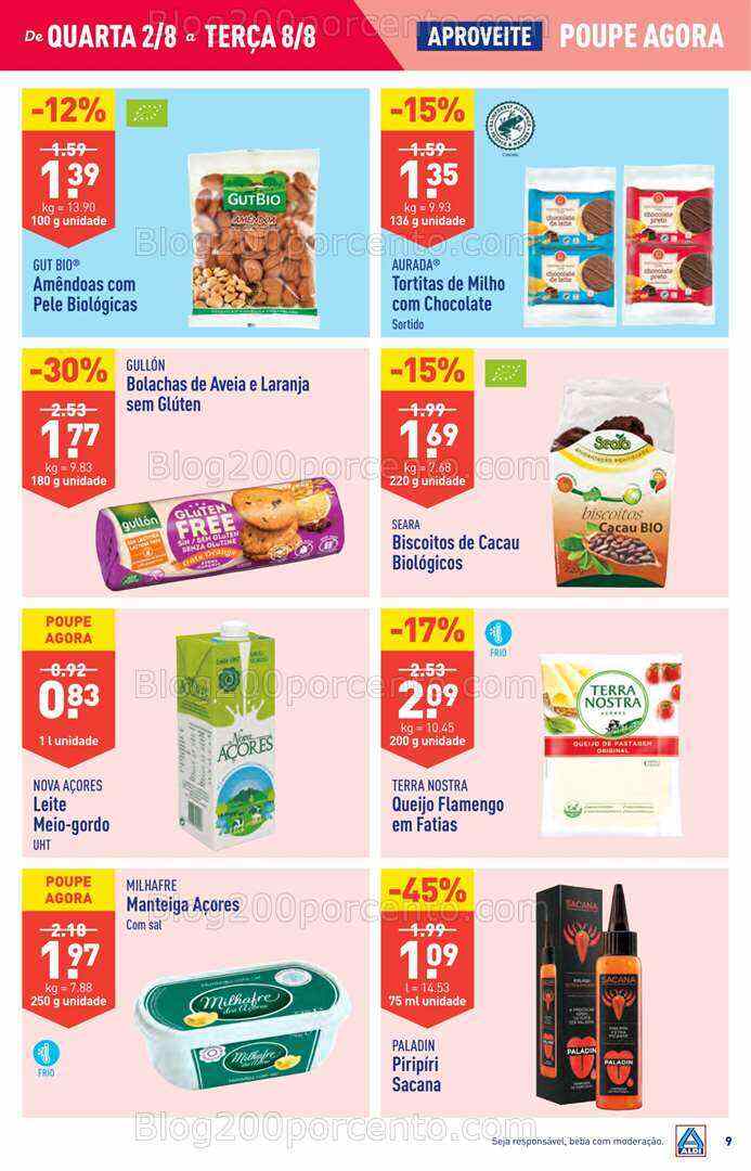 Antevisão Folheto ALDI Promoções de 2 a 8 agosto