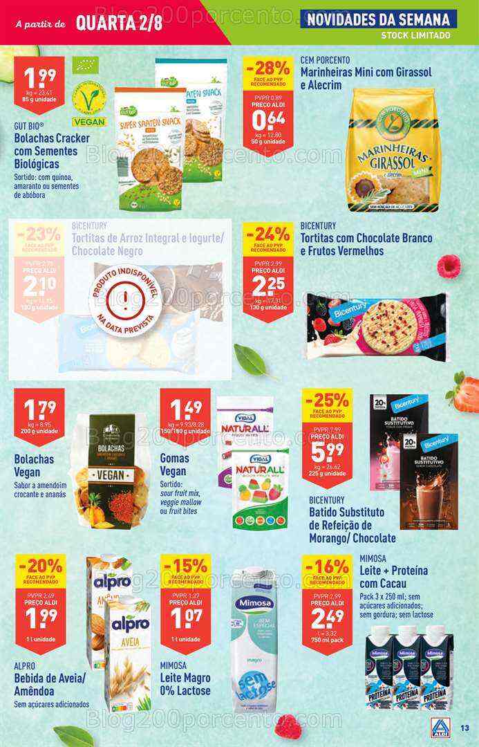 Antevisão Folheto ALDI Promoções de 2 a 8 agosto