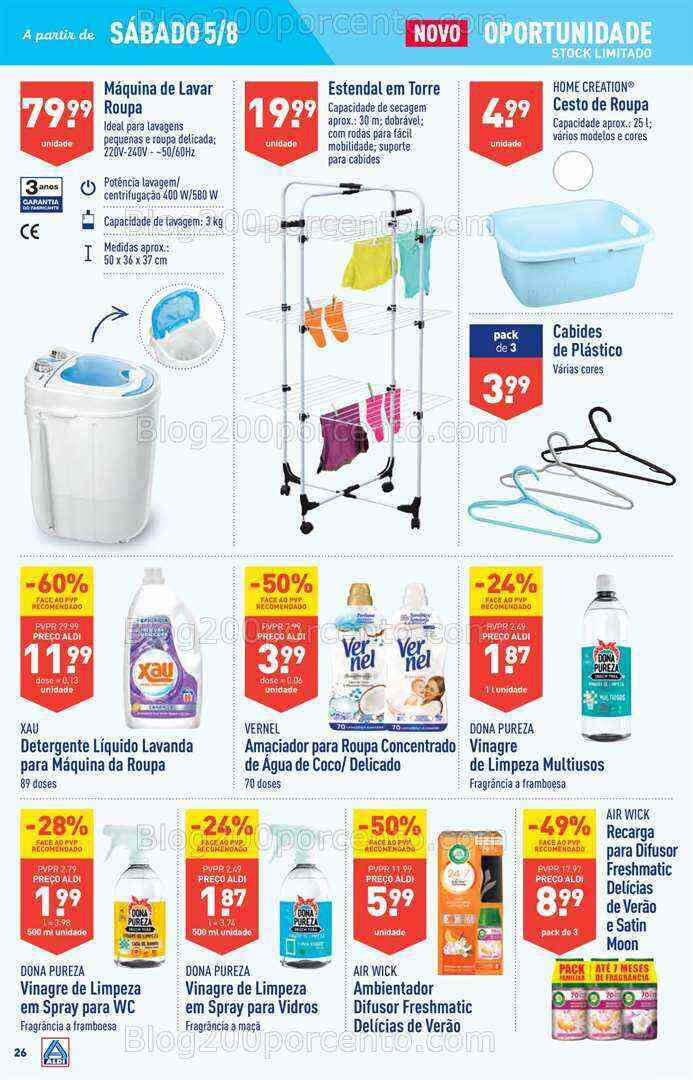 Antevisão Folheto ALDI Promoções de 2 a 8 agosto