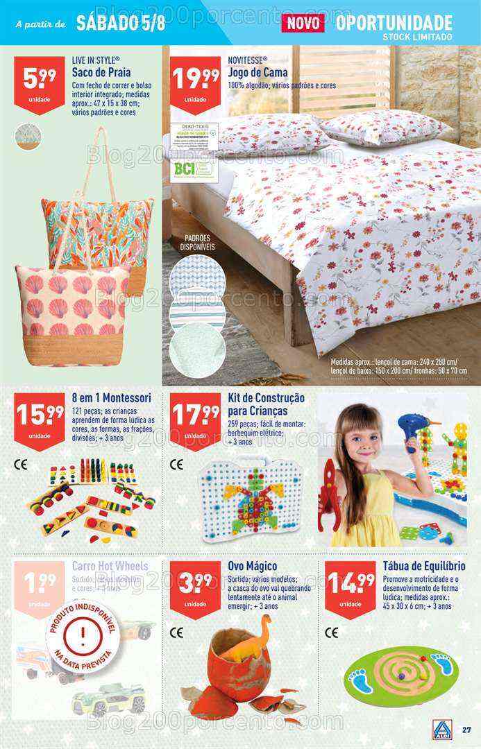 Antevisão Folheto ALDI Promoções de 2 a 8 agosto