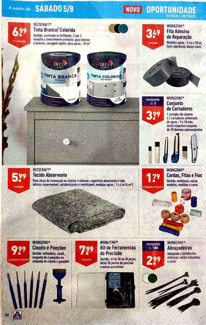 Antevisão Folheto ALDI Bazar Promoções a partir de 5 agosto