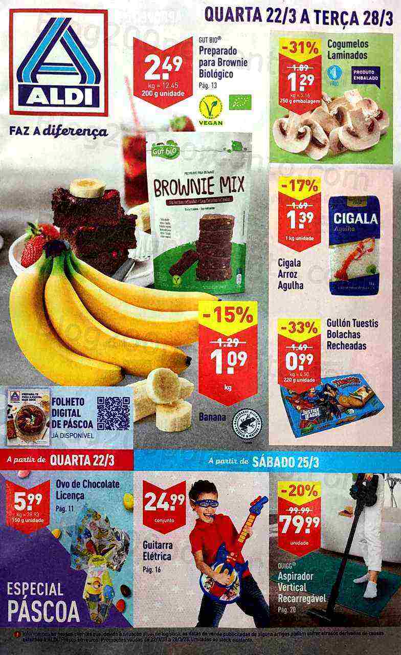 Antevisão Folheto ALDI Promoções de 22 a 28 março