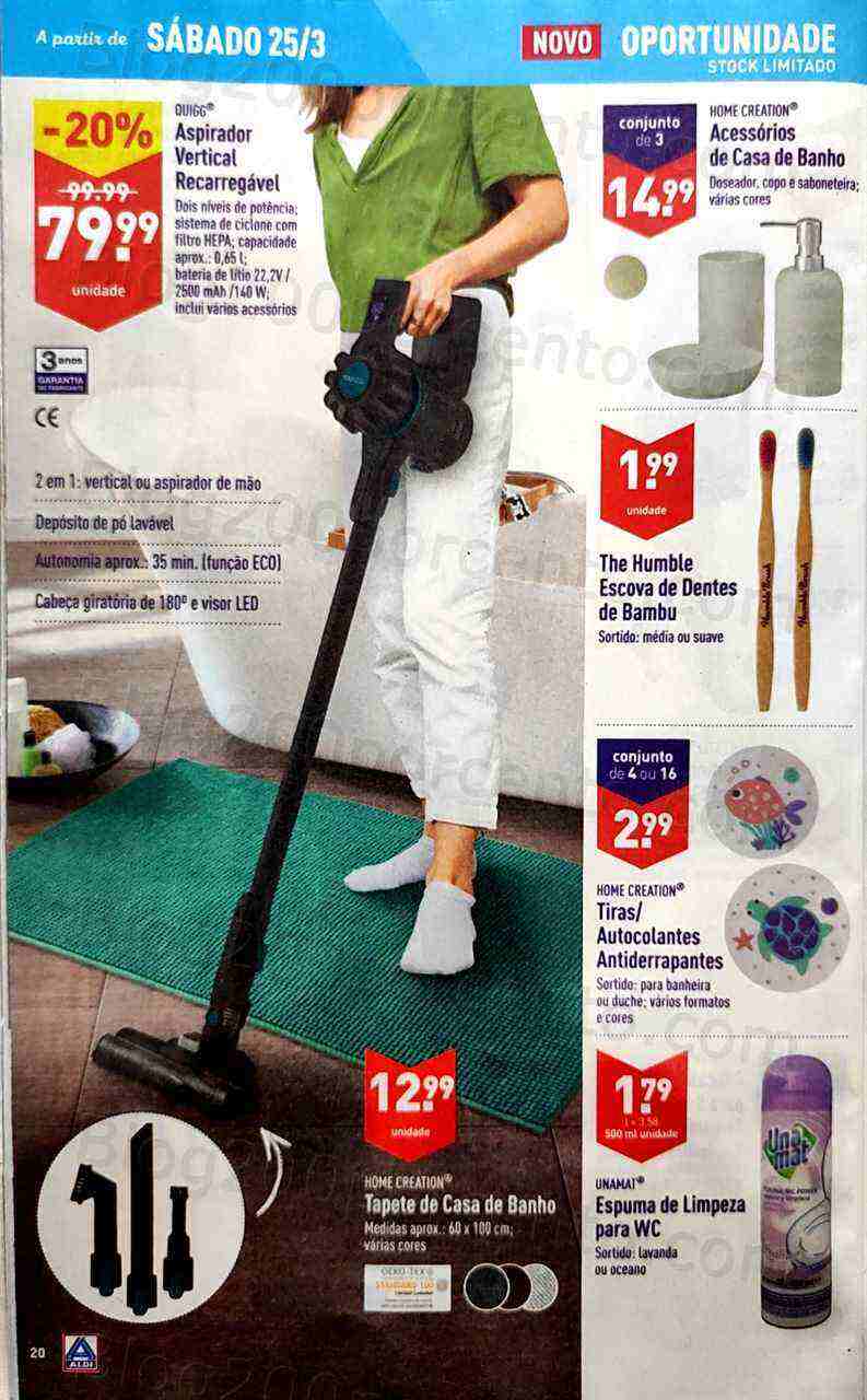 Antevisão Folheto ALDI Promoções de 22 a 28 março