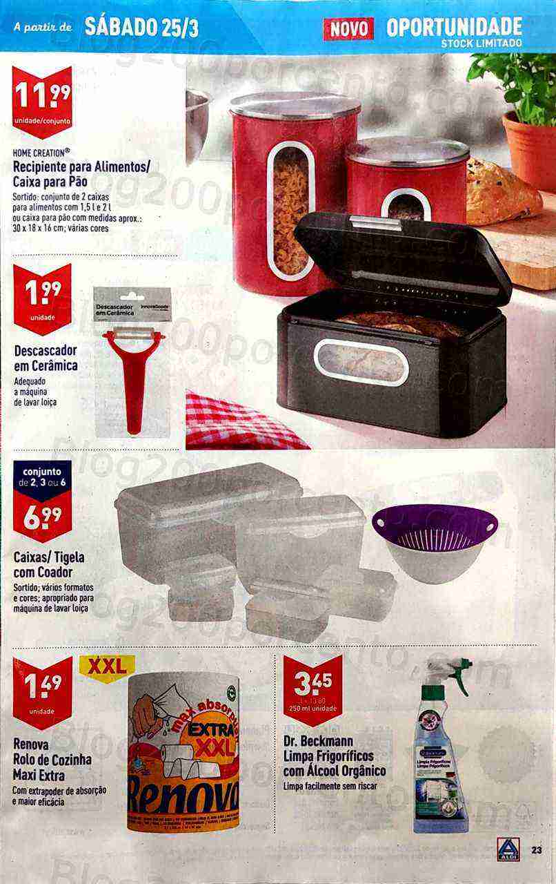 Antevisão Folheto ALDI Promoções de 22 a 28 março