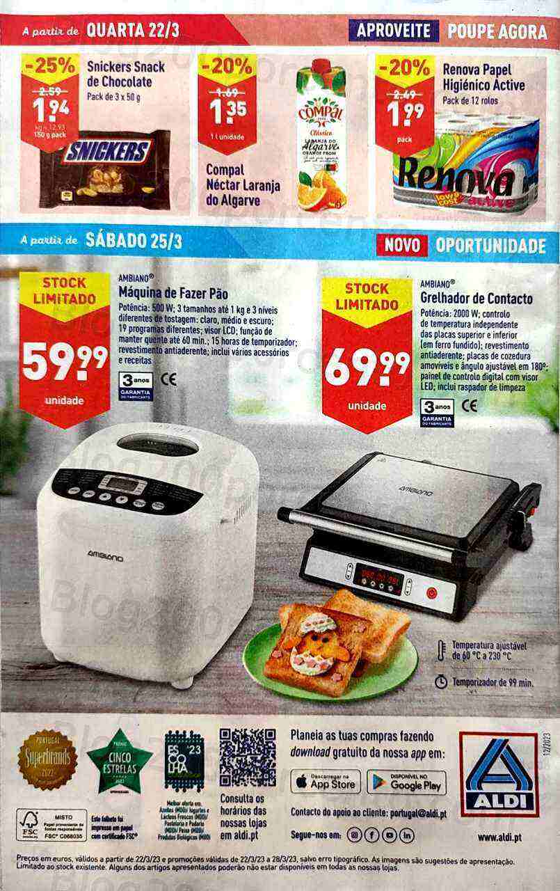 Antevisão Folheto ALDI Promoções de 22 a 28 março