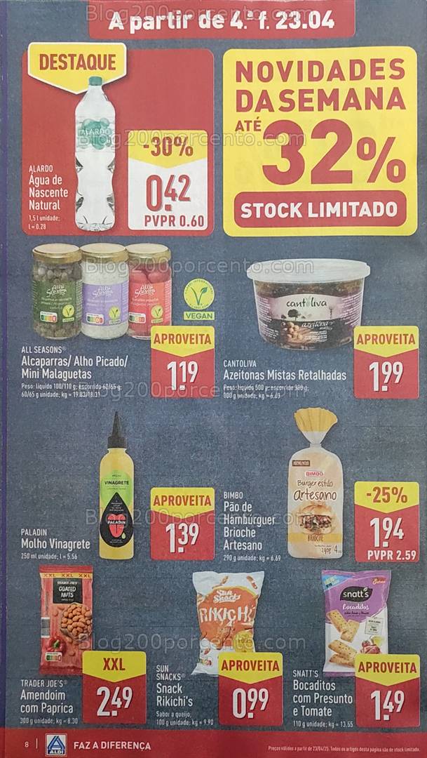 Antevisão Folheto ALDI Promoções de 23 a 29 Abril