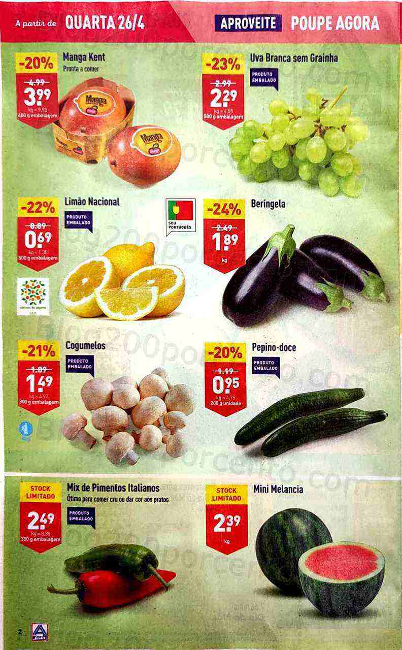 Antevisão Folheto ALDI Promoções de 26 abril a 2 maio