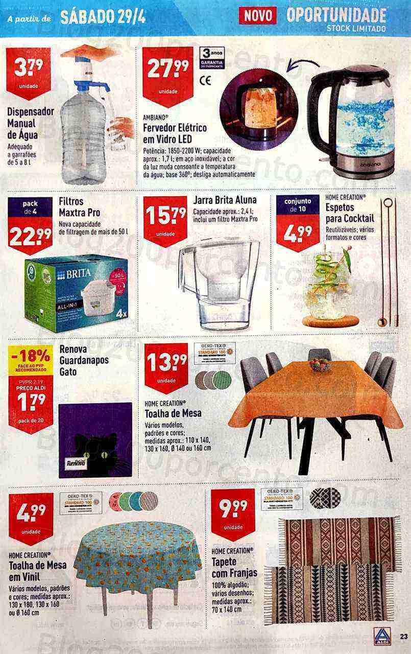 Antevisão Folheto ALDI Promoções de 26 abril a 2 maio