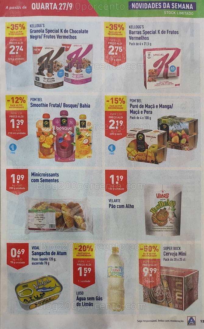 Antevisão Folheto ALDI Promoções de 27 setembro a 3 outubro