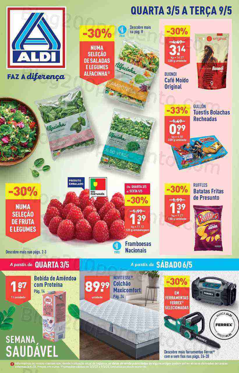 Antevisão Folheto ALDI Promoções de 3 a 9 maio