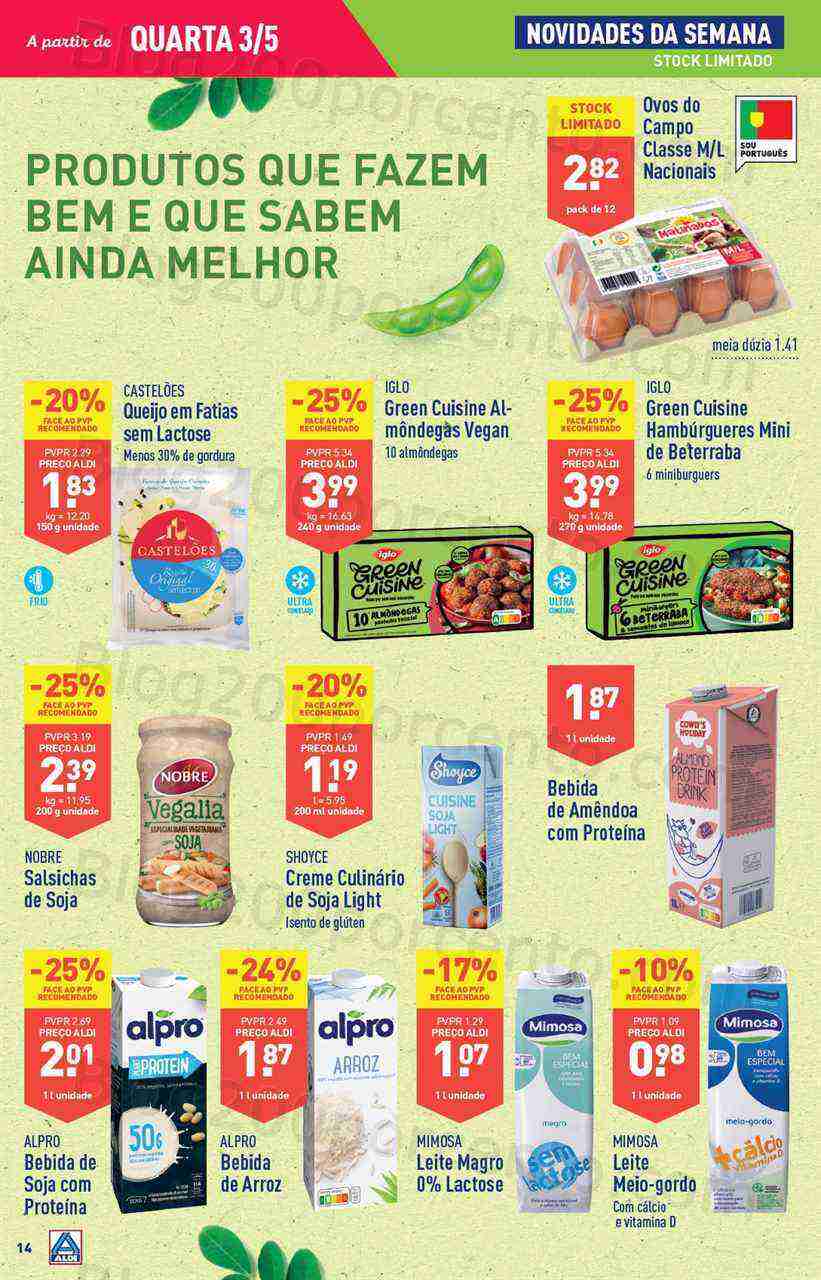Antevisão Folheto ALDI Promoções de 3 a 9 maio