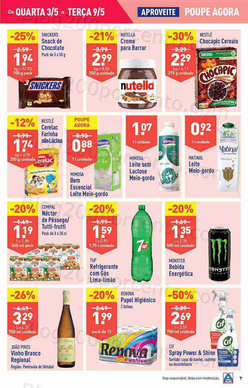 Antevisão Folheto ALDI Promoções de 3 a 9 maio