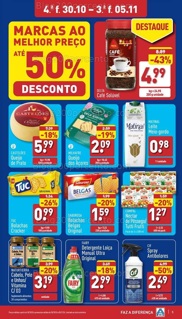 Antevisão Folheto ALDI Promoções de 30 outubro a 5 novembro