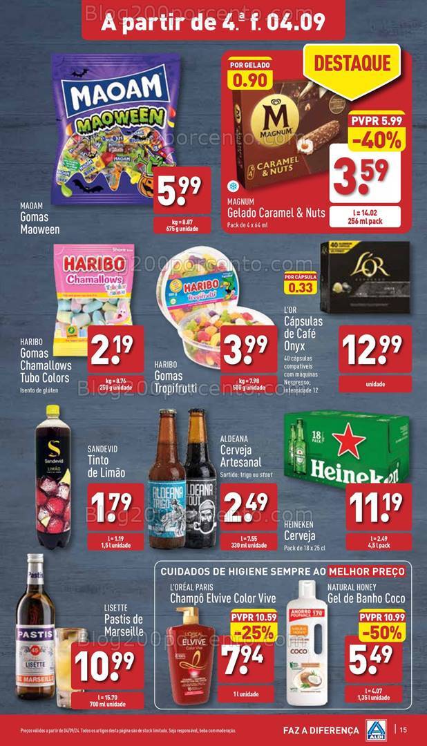 Antevisão Folheto ALDI Promoções de 4 a 10 setembro