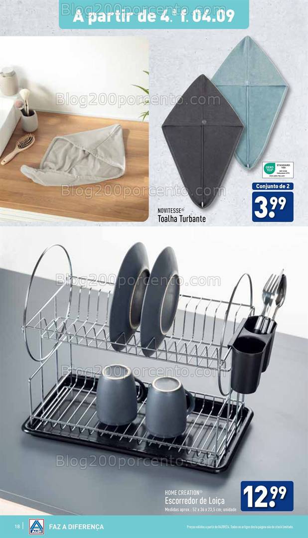 Antevisão Folheto ALDI Bazar Promoções a partir de 4 setembro