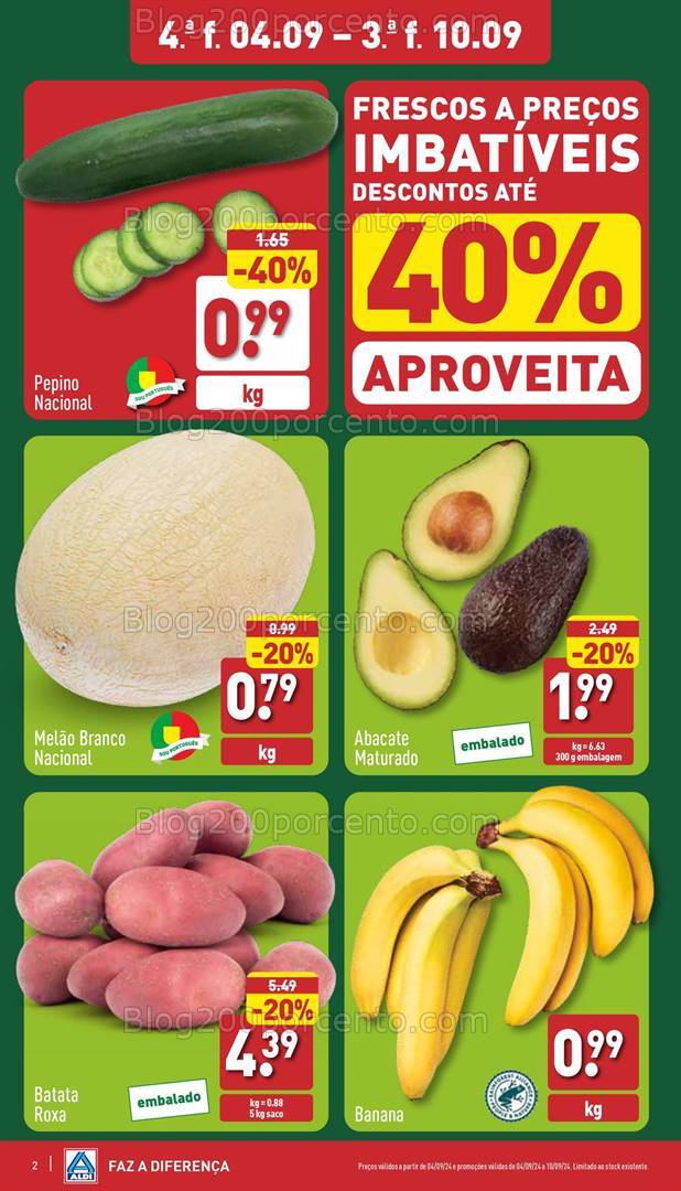 Antevisão Folheto ALDI Promoções de 4 a 10 setembro
