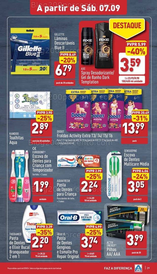 Antevisão Folheto ALDI Promoções de 4 a 10 setembro