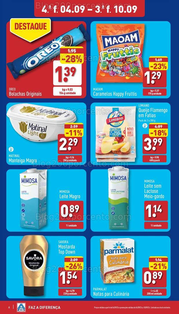 Antevisão Folheto ALDI Promoções de 4 a 10 setembro