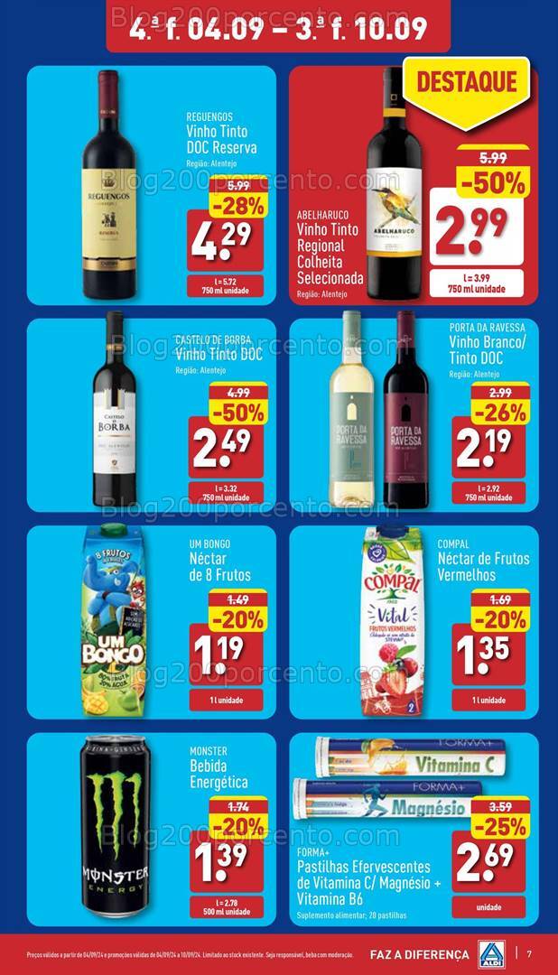 Antevisão Folheto ALDI Promoções de 4 a 10 setembro