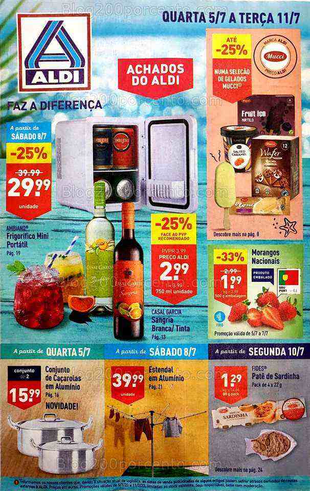 Antevisão Folheto ALDI Promoções de 5 a 11 julho