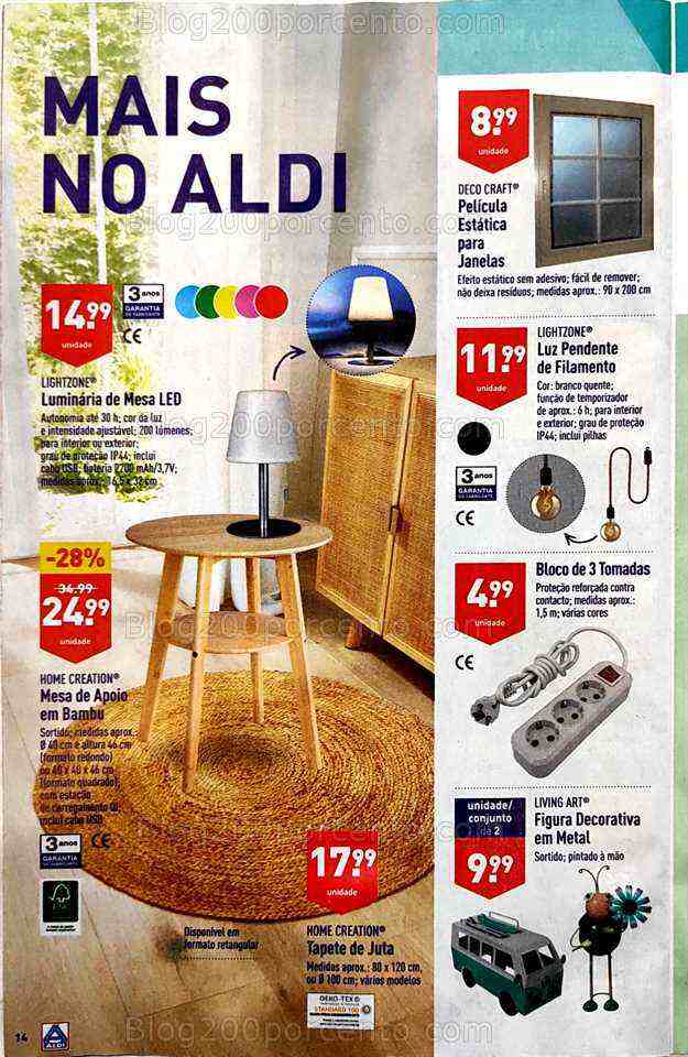Antevisão Folheto ALDI Bazar Promoções a partir de 5 julho