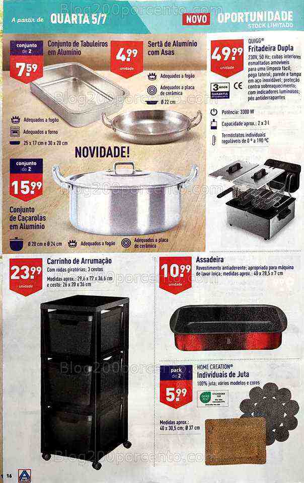 Antevisão Folheto ALDI Bazar Promoções a partir de 5 julho