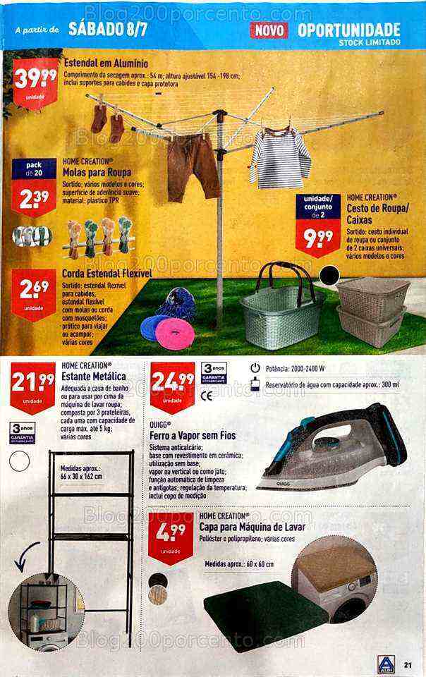 Antevisão Folheto ALDI Promoções de 5 a 11 julho