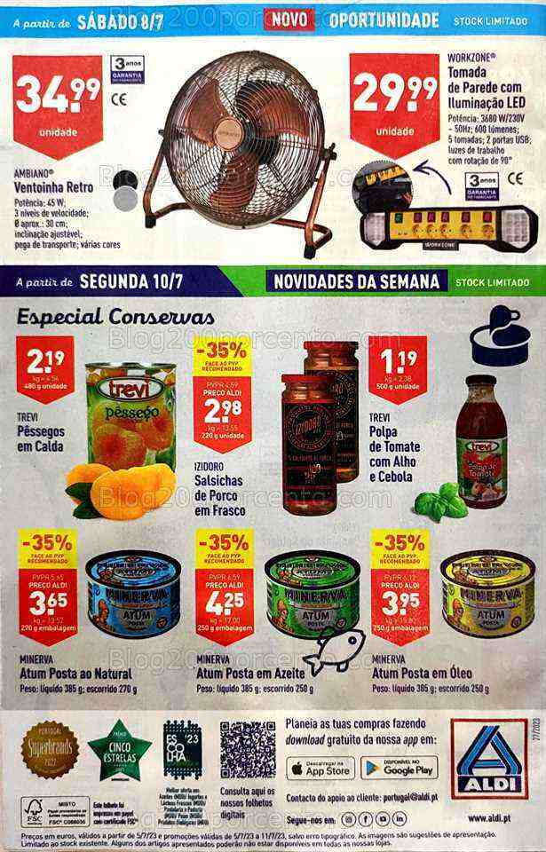 Antevisão Folheto ALDI Promoções de 5 a 11 julho