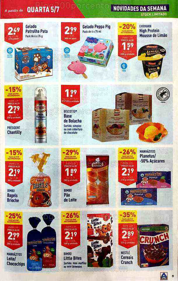 Antevisão Folheto ALDI Promoções de 5 a 11 julho