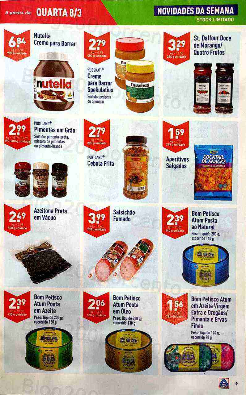 Antevisão Folheto ALDI Promoções de 8 a 14 março