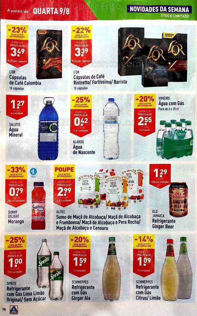 Antevisão Folheto ALDI Promoções de 9 a 15 agosto