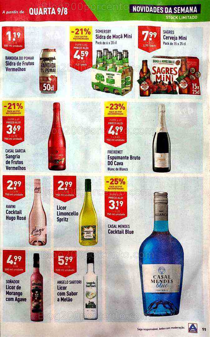 Antevisão Folheto ALDI Promoções de 9 a 15 agosto