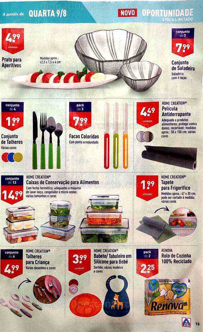 Antevisão Folheto ALDI Promoções de 9 a 15 agosto