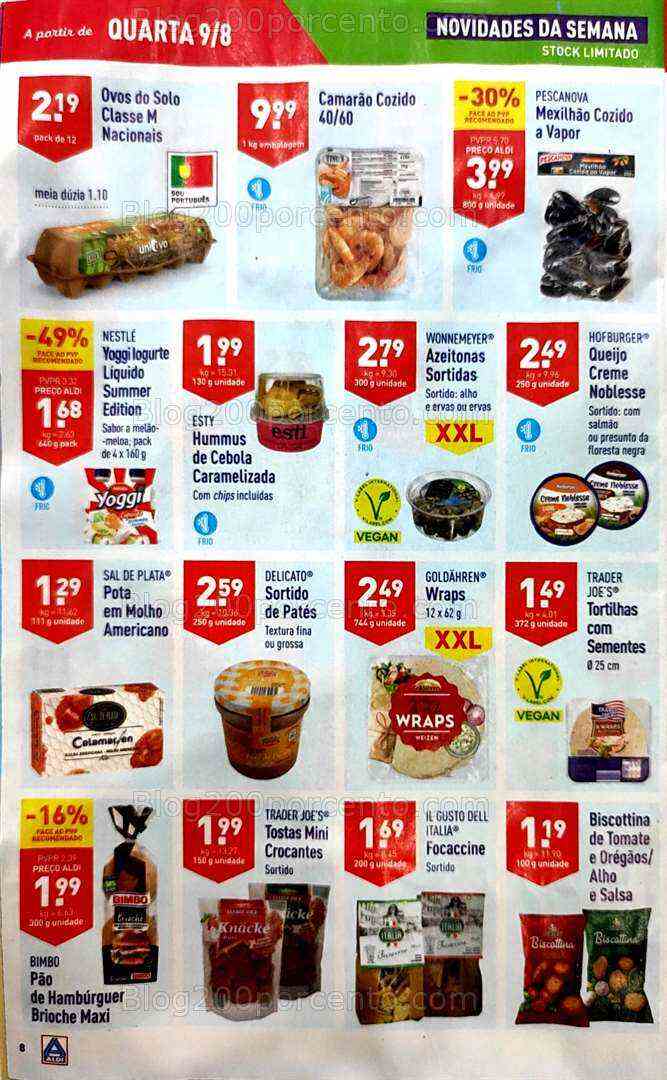 Antevisão Folheto ALDI Promoções de 9 a 15 agosto