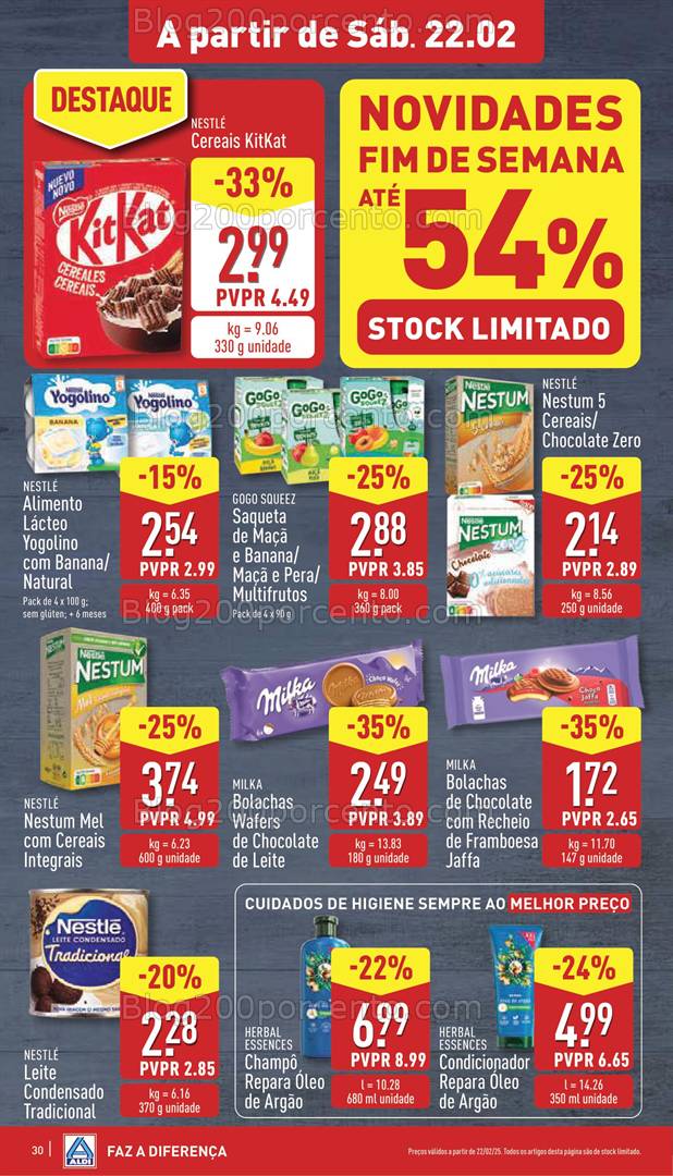 Antevisão Folheto ALDI Promoções Fim de Semana - 22 e 23 fevereiro