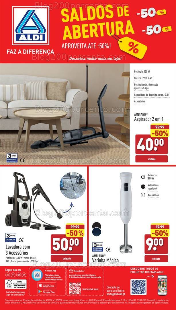 Antevisão Folheto ALDI Saldos + Aberturas Promoções de 4 a 10 setembro