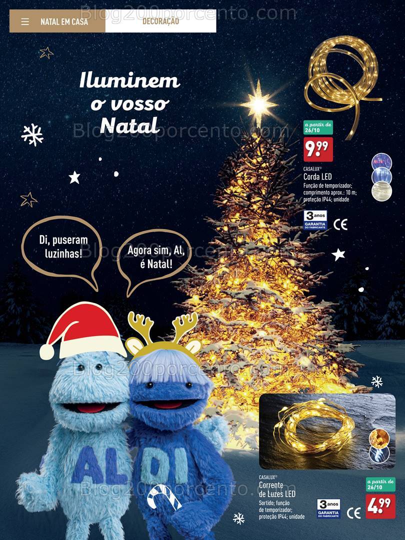 Antevisão Folheto ALDI Presentes de Natal Promoções até 31 dezembro