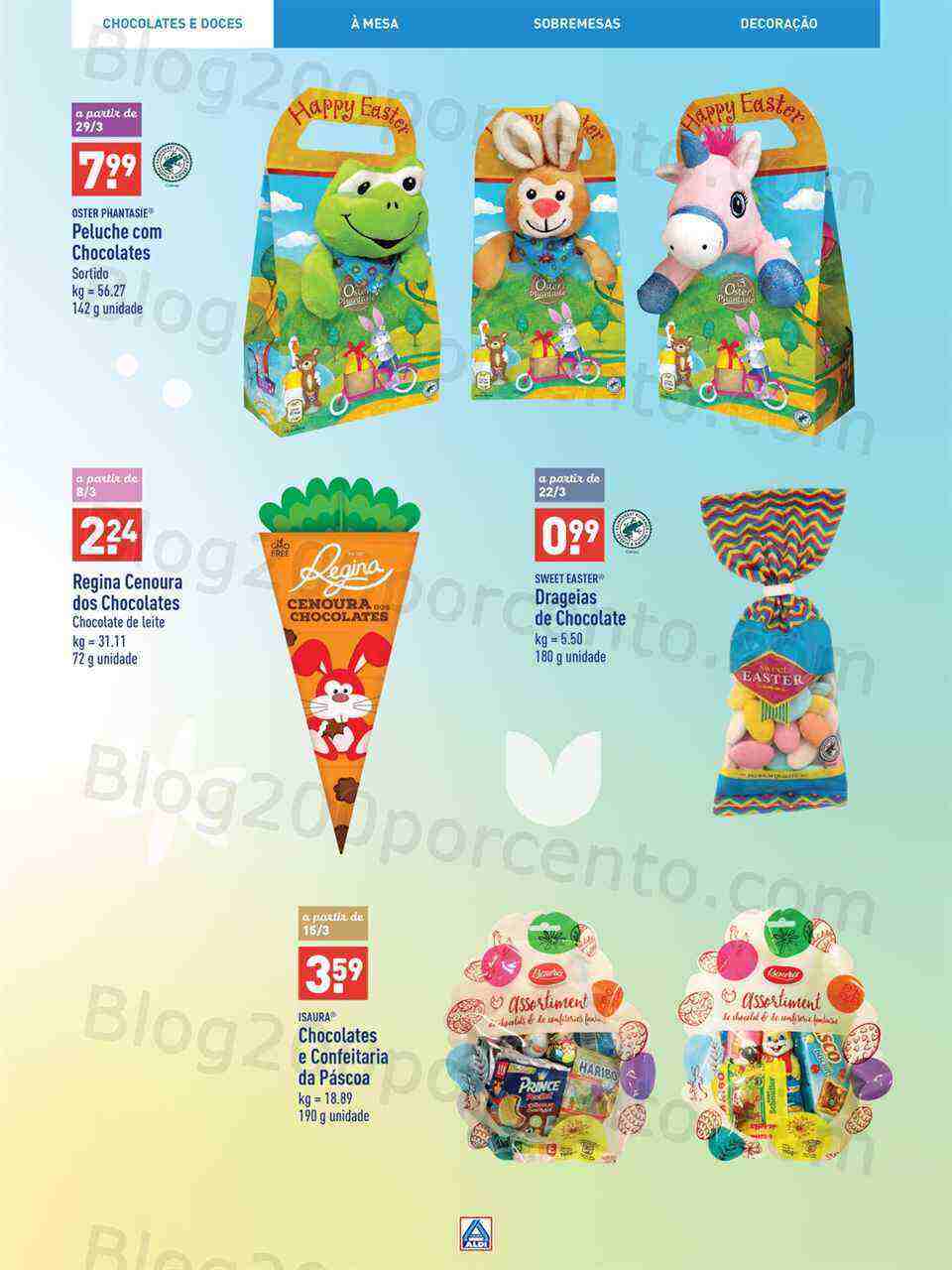 Antevisão Folheto ALDI Páscoa Promoções a partir de 8 março