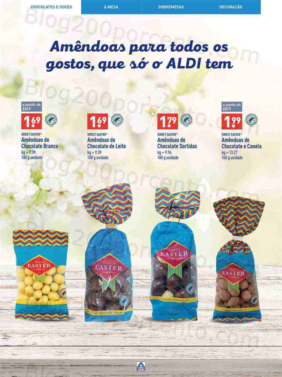 Antevisão Folheto ALDI Páscoa Promoções a partir de 8 março