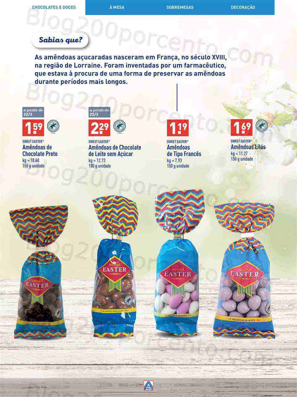 Antevisão Folheto ALDI Páscoa Promoções a partir de 8 março