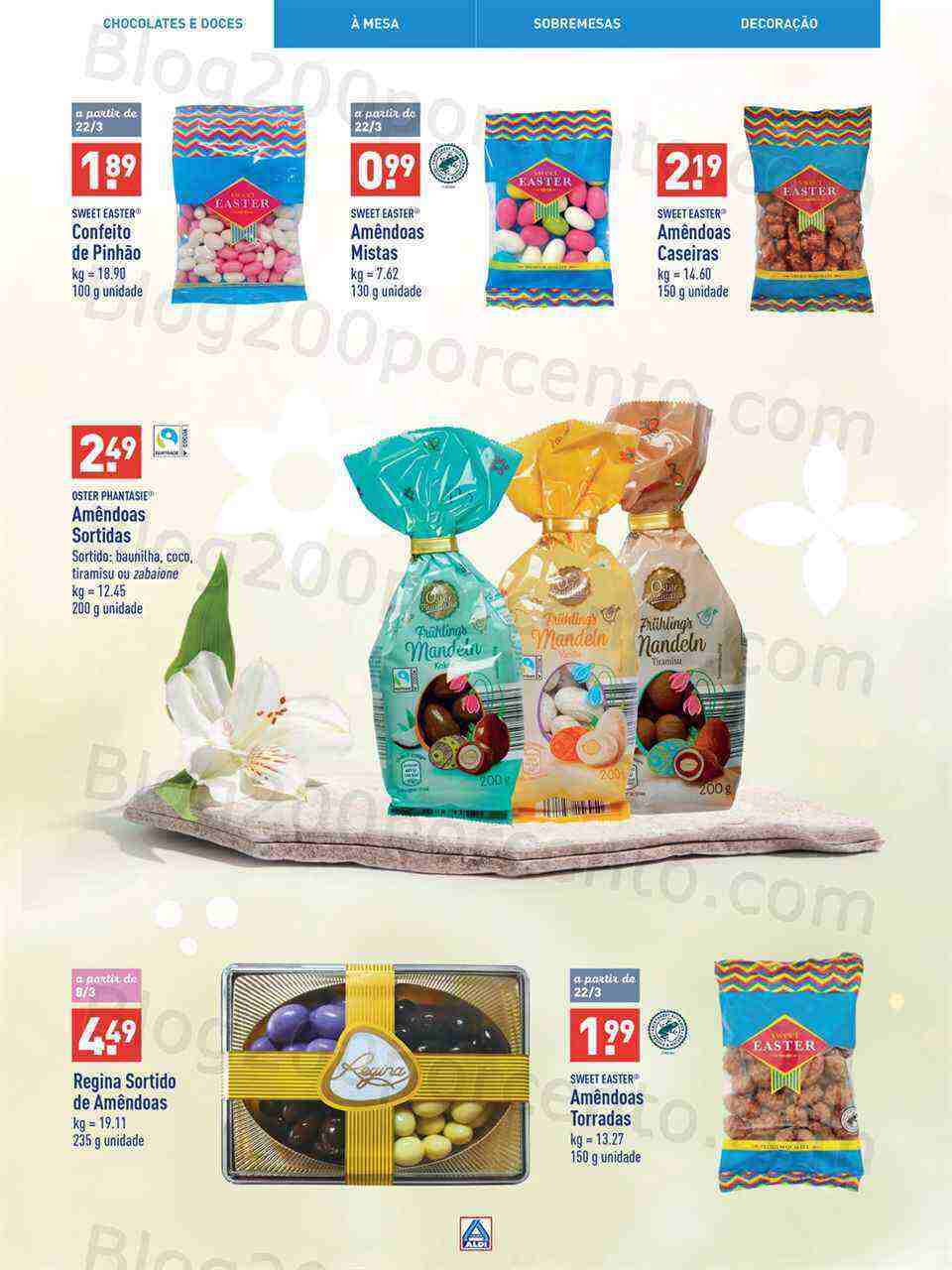 Antevisão Folheto ALDI Páscoa Promoções a partir de 8 março
