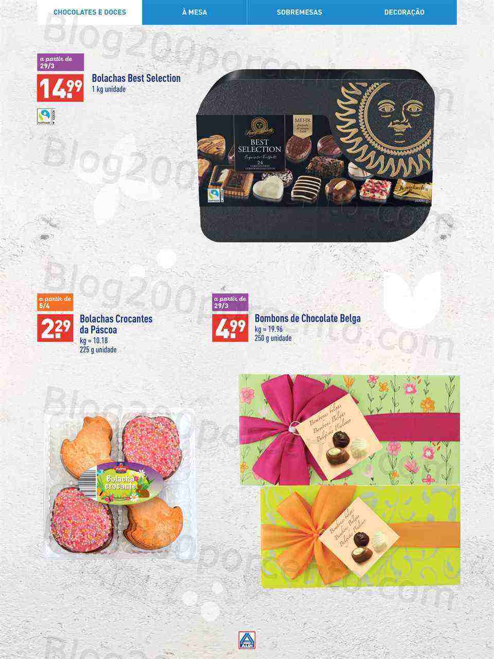 Antevisão Folheto ALDI Páscoa Promoções a partir de 8 março
