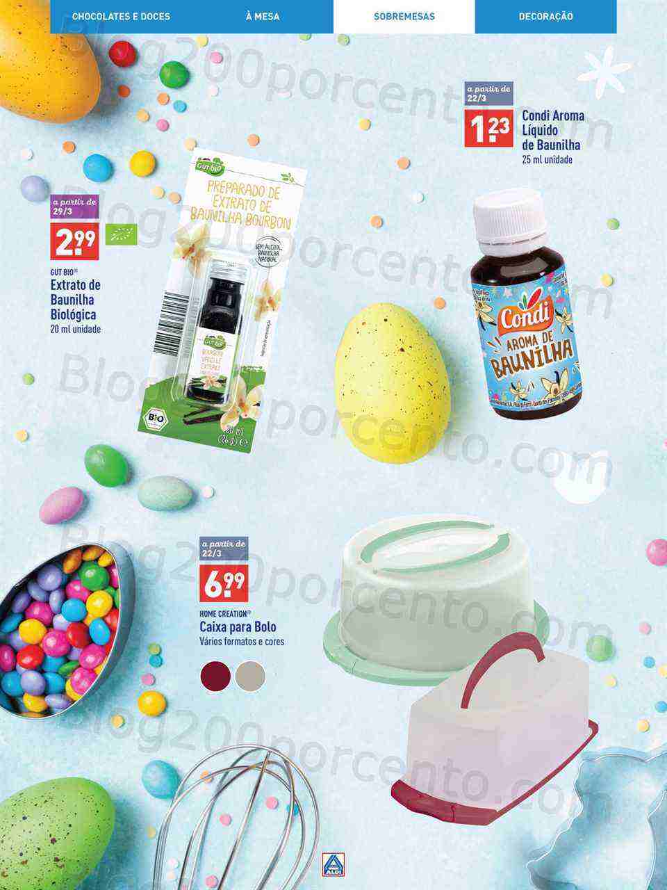 Antevisão Folheto ALDI Páscoa Promoções a partir de 8 março