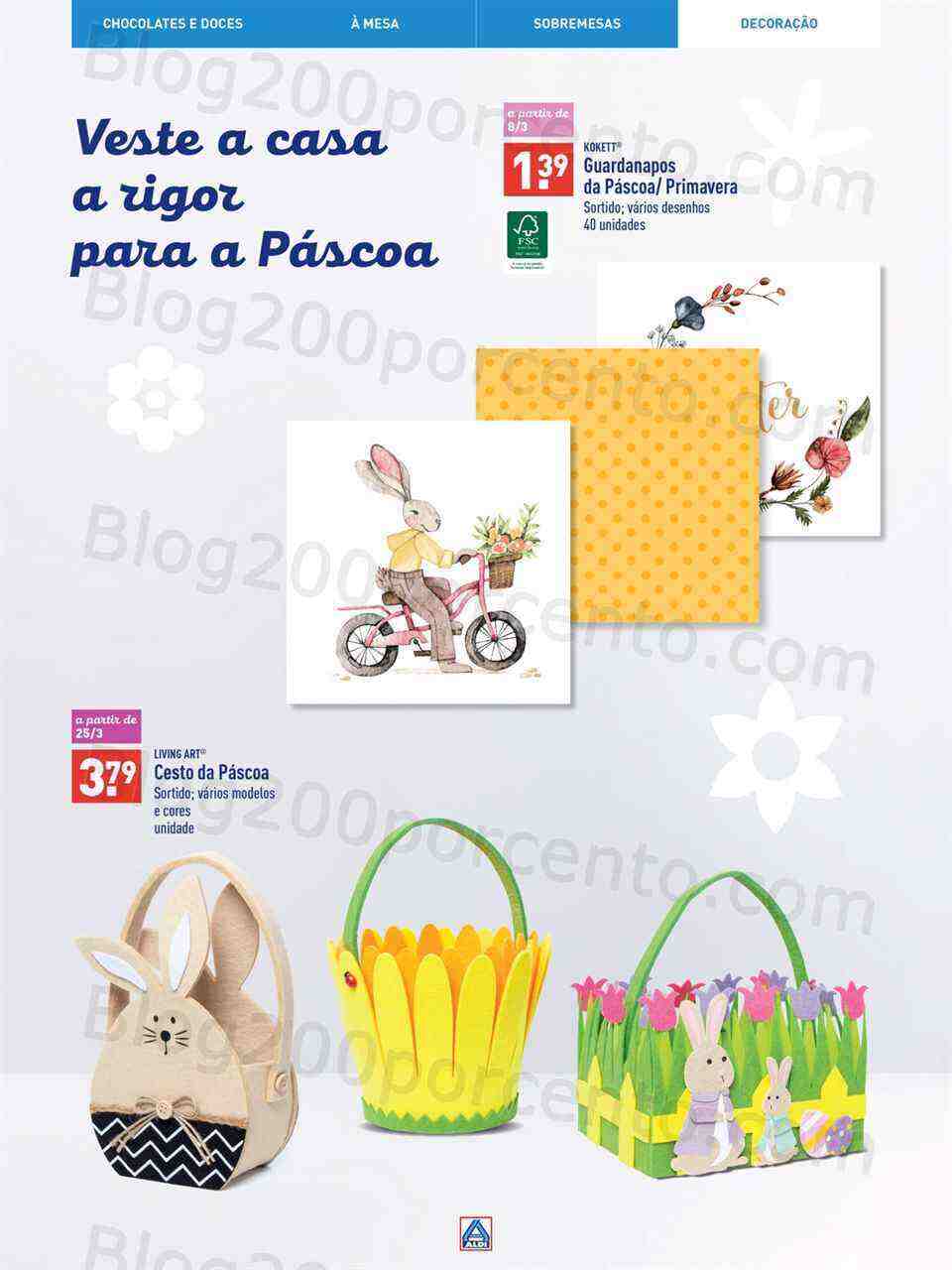 Antevisão Folheto ALDI Páscoa Promoções a partir de 8 março