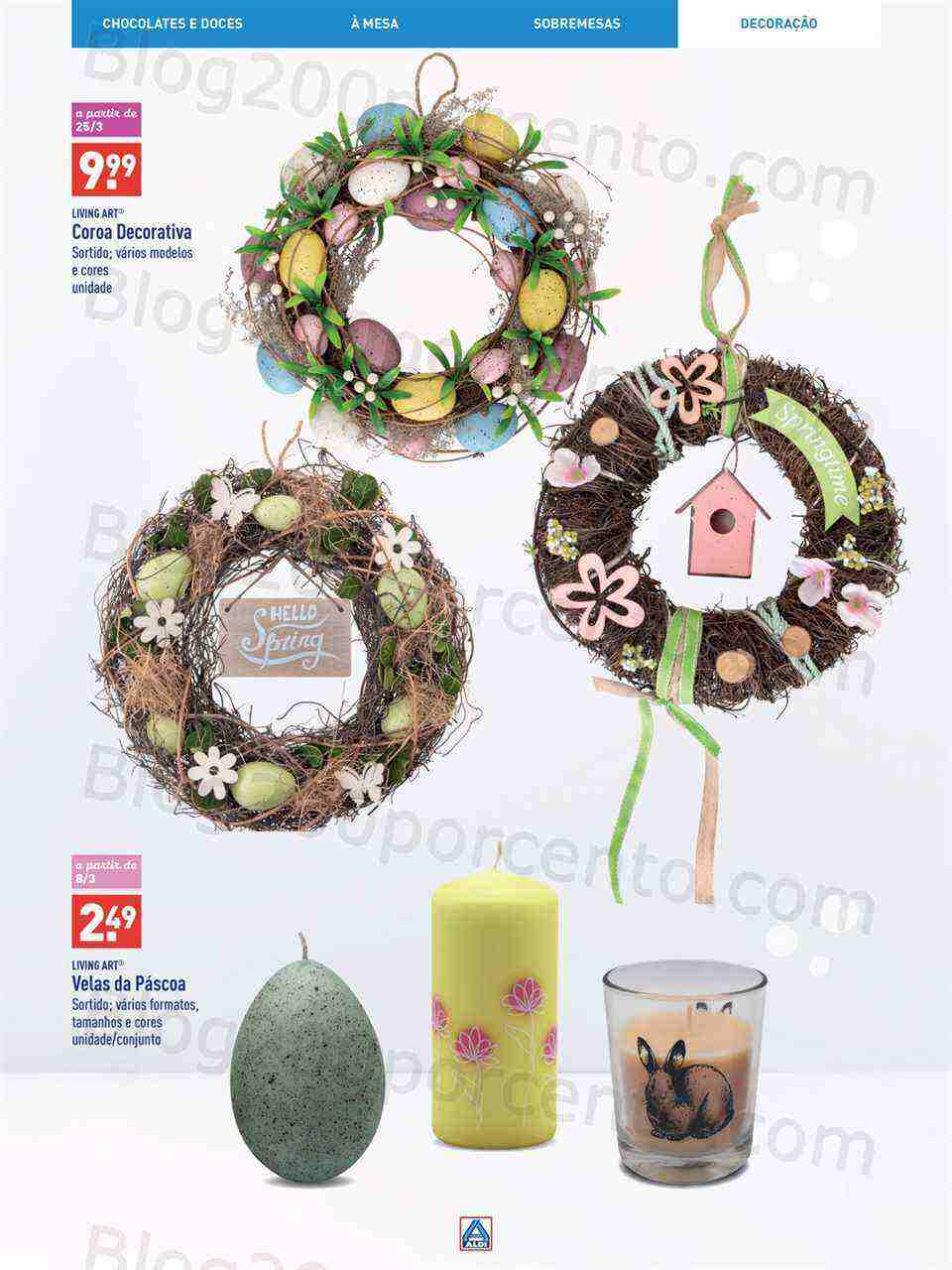 Antevisão Folheto ALDI Páscoa Promoções a partir de 8 março