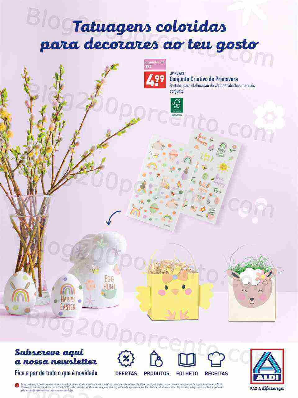 Antevisão Folheto ALDI Páscoa Promoções a partir de 8 março