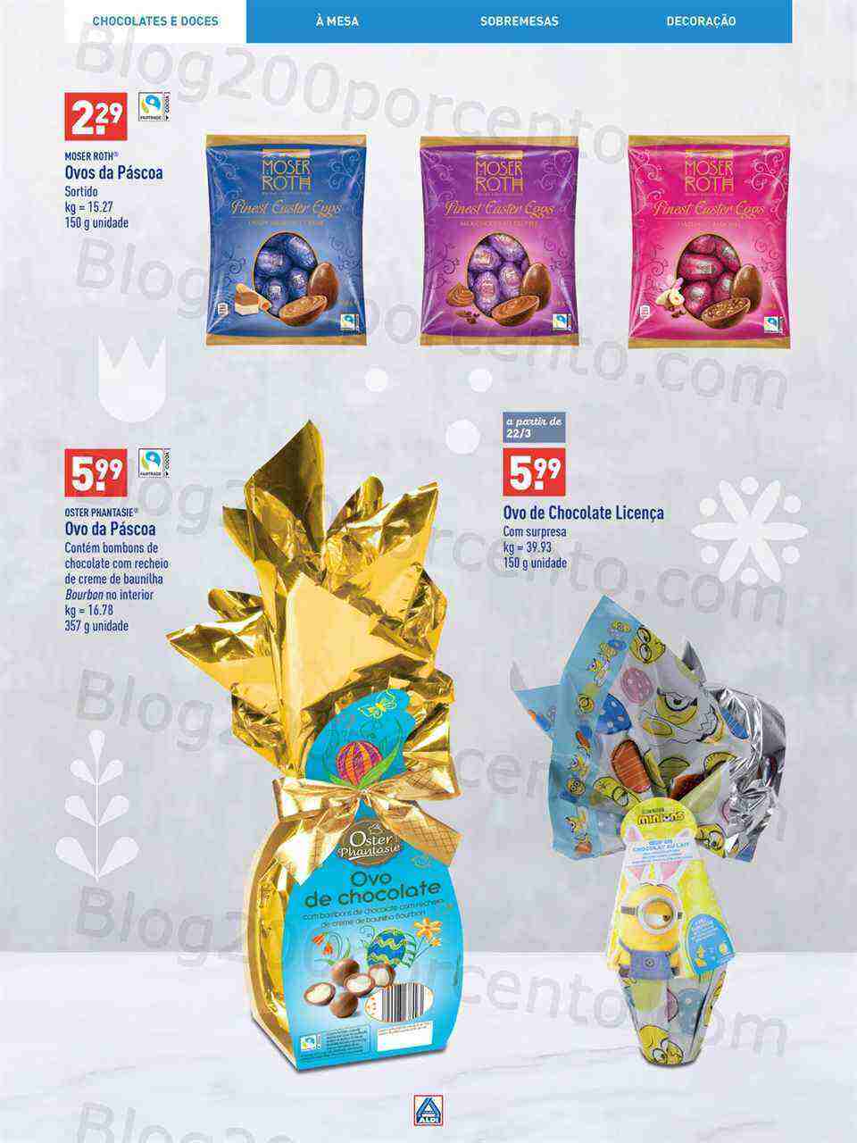 Antevisão Folheto ALDI Páscoa Promoções a partir de 8 março