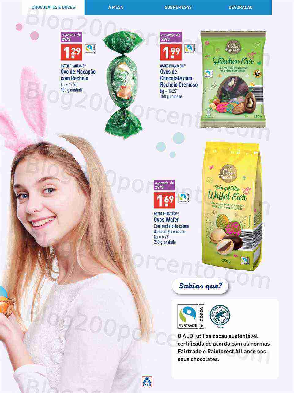 Antevisão Folheto ALDI Páscoa Promoções a partir de 8 março