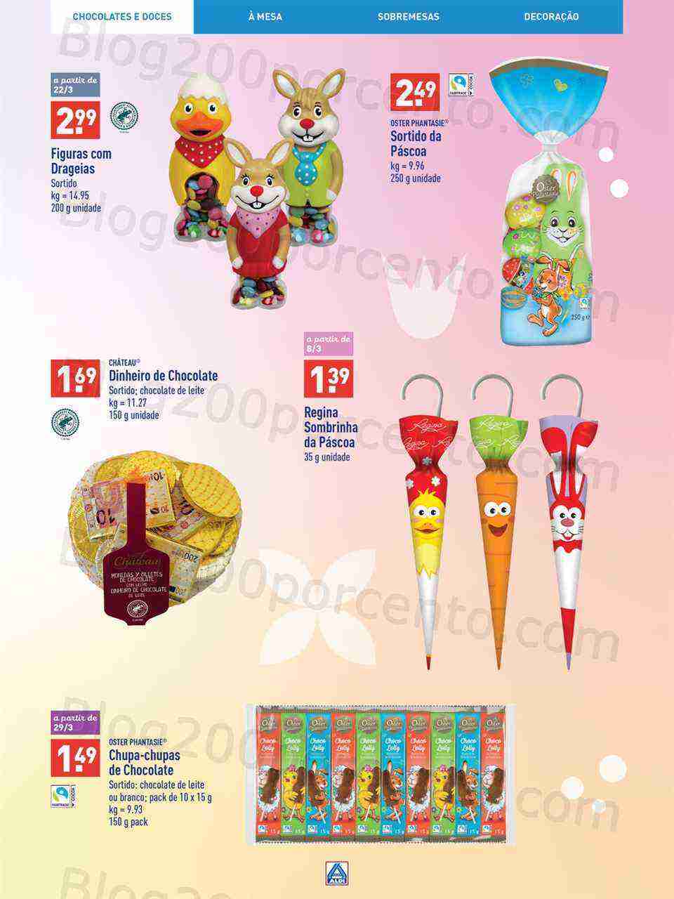 Antevisão Folheto ALDI Páscoa Promoções a partir de 8 março